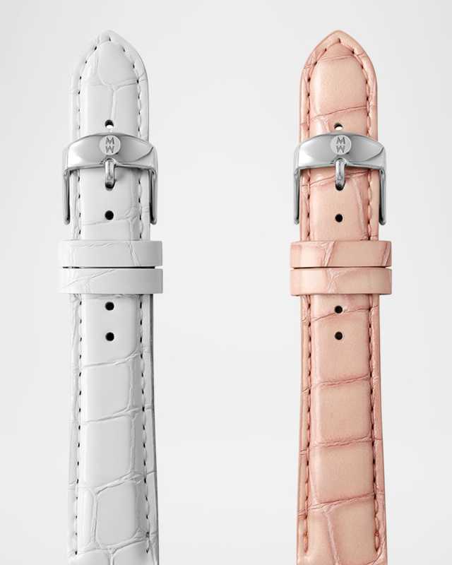 18mm Croc-Embossed Calf Leather Watch Strap Gift Set